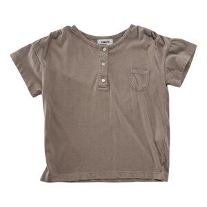 TAMBERE - SHORT SLEEVE TOP - 60% COTTON - TAUPE - NEW NO TAG